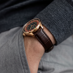 Roulette Dial Leather Watch