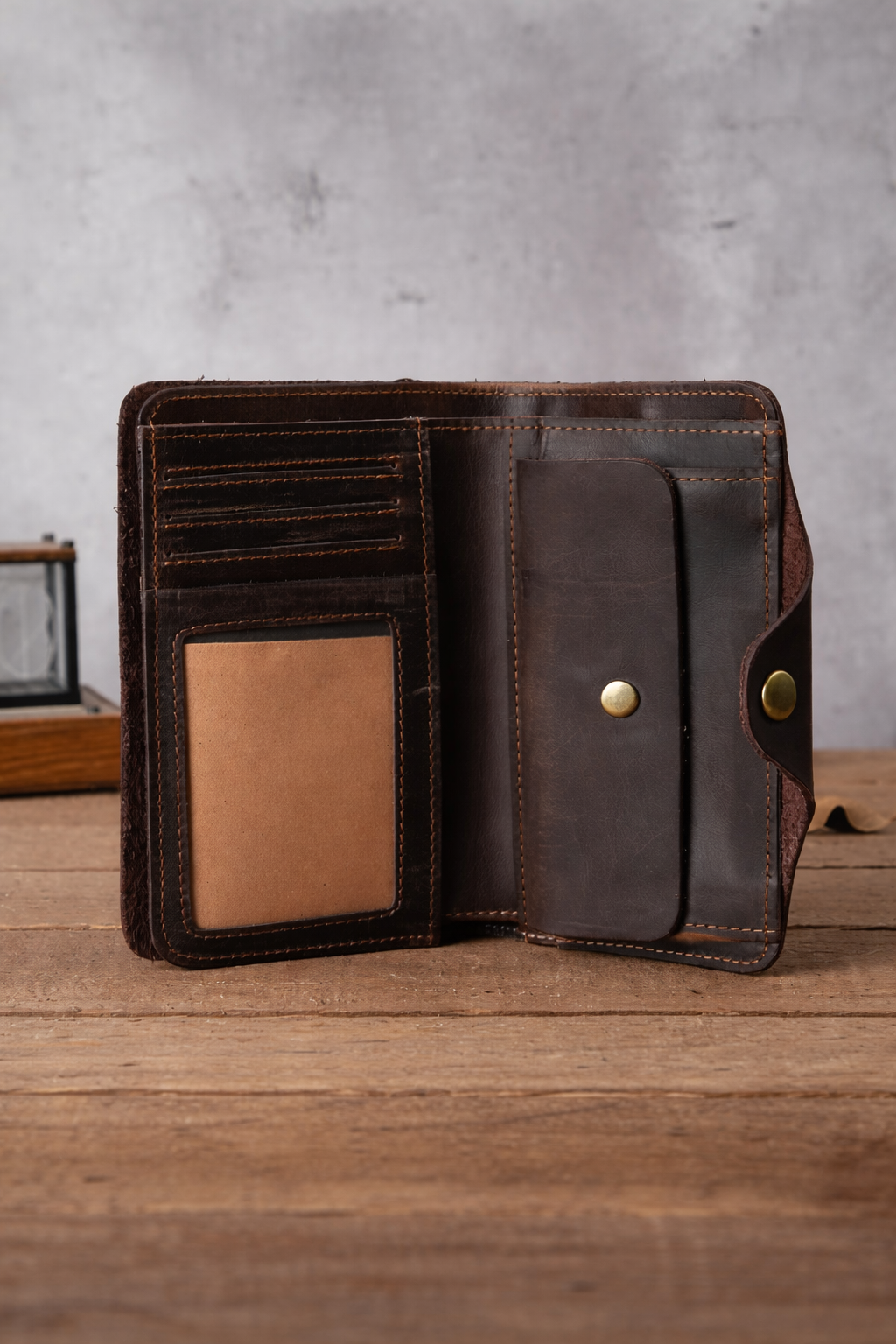 Vintage Leather Long Wallet